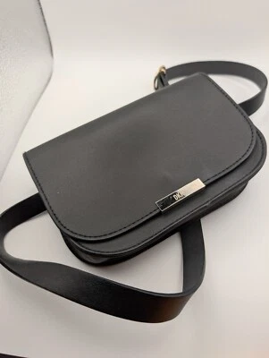 DKNY BELT BAG FANNY PACK Black Pebbled L Feather 7x4 - Image 1 of 4