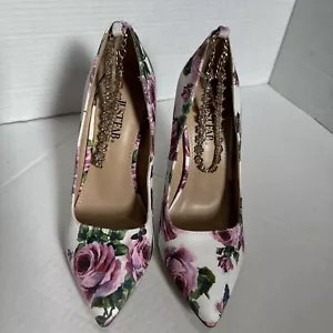 Just Fab Damenschuhe geblümt hochhackig Größe 7 " - Bild 1 von 23
