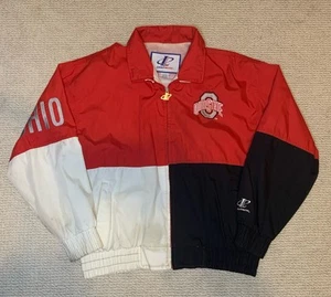Vintage Logo Athletic Ohio State Jacket Mens L Full Zip Color Block Buckeyes 90s - Picture 1 of 15