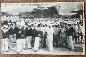 CPA - TOULON - 5e Depot des Equipages de la Flotte - Le Passage au Billet - Picture 1 of 2