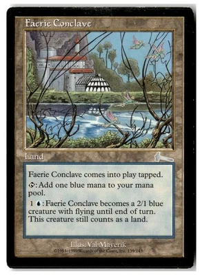 MTG Faerie Conclave -Urza's Legacy Heavily Played English Playset (x4) - Image 1 of 4