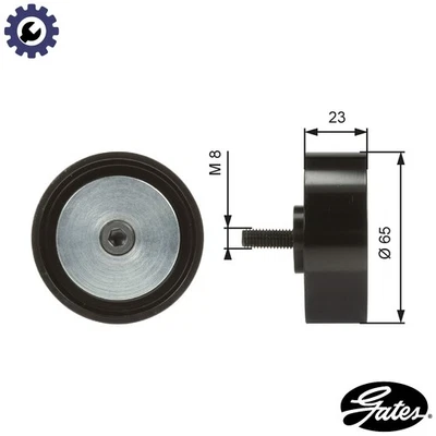 DEFLECTIONGUIDE PULLEY VRIBBED BELT T36082 FOR FIAT 188A4.000/A5.000 1.2L 4cyl - Image 1 of 4