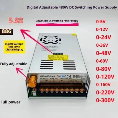 To DC 0-24V/48V Current Voltage Adjustable Switching Mode Power Supply - Image 1 of 4