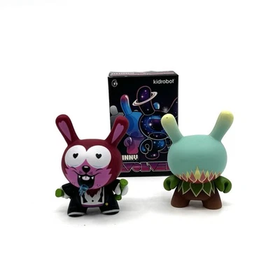 Kidrobot Dunny 2013 Evolved Bundle Kronk Wolf Bachelor + Scott Tolleson Lotus - Image 1 of 4