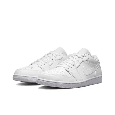 NIKE AIR Jordan 1 Low Triple Blanco Hombre 553558-136 Nuevo Foto 1 de 4