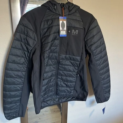 Chaqueta acolchada Merrell para hombre con cremallera completa con capucha negra talla grande nueva con etiquetas Foto 1 de 4