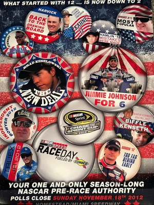 NASCAR Poster **RARE** Dale Earnhardt Jr Jimmie Johnson, Tony Stewart, J Gordon - Image 1 of 3