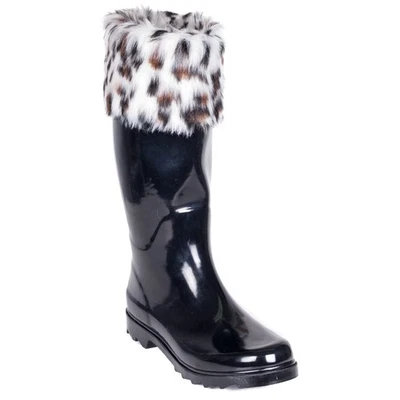 Дождя ботинки женщин размер 11 искусственного меха манжеты водонепроницаемый зимний снег животных печати - Изображение 1 из 4