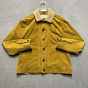 Oliver Spencer Jacke Herren 42 Senfbraun Cord Mantel Sherpa Kragen GUC - Bild 1 von 19