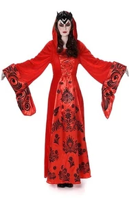 VAMPIRE LADY DEVIL TEMPTRESS ADULT WOMENS FANCY DRESS HALLOWEEN COSTUME - Picture 1 of 2