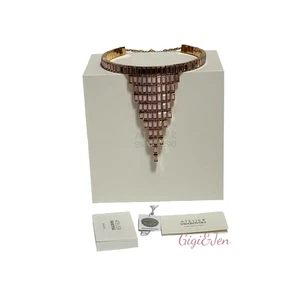 Swarovski Atelier Fluid Statement Necklace Violet, Rose-gold tone plated new - Picture 1 of 10