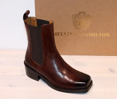 MELVIN&HAMILTON MELVIN & HAMILTON Leder Stiefelette Chelsea-Boots Western - SHELBY 2 Brown- Neu!