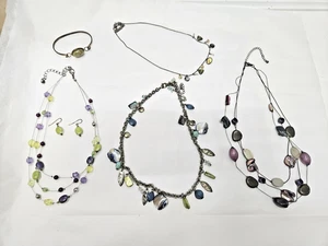 Lote de joyas de moda con piedras y cuentas de colores joyas - Imagen 1 de 11