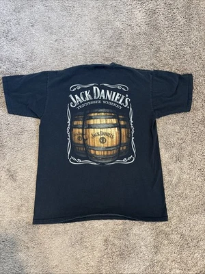 Vintage Y2K Jack Daniels Whiskey No 7 Shirt Double Sided Mens Size Large L - Image 1 of 4