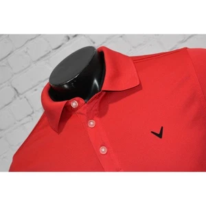 Callaway Golf Shirt Mens Size Medium Red Performance Polyester Opti-Dri - Picture 1 of 6