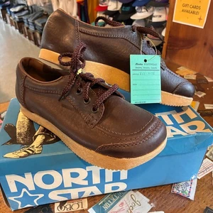 Deadstock 1970s NORTH STAR Leather Oxfords Bata Shoes New Old Stock In Box - Bild 1 von 11