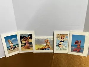 Found Image Press Blank Greeting Cards With Vintage Swimsuit Beauties-Lot of 5 - Picture 1 of 14