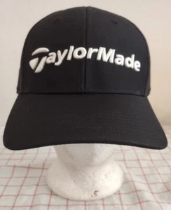 TaylorMade Logo Golf Cap Mütze schwarz Größe L/XL tailliert Stickerei A-Flex - Bild 1 von 6
