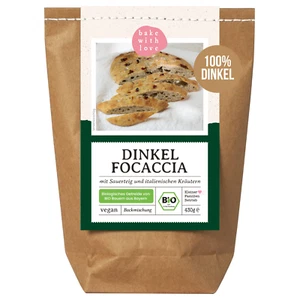 Bio Dinkel Focaccia Brotbackmischung italienisches Brot mit Sauerteig & Kräuter - Bild 1 von 10
