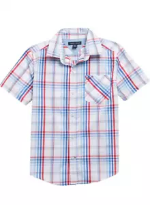 Tommy Hilfiger Kinder Core Kurzarm Karo Hemd mit Knopfleiste Gr. L (16-18) - Bild 1 von 1