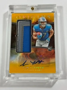 2023 Panini Origins Rookie Jumbo Patch Auto Oro /10 Sam Laporta - Foto 1 di 2