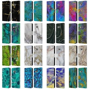 OFFICIAL HAROULITA MARBLE LEATHER BOOK CASE FOR HTC PHONES 1 - Picture 1 of 22