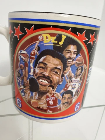 Julius Dr. J Erving 1993 SPORTS IMPRESSIONS NBA SUPERSTAR COLLECTORS Mug 76ERS Cover