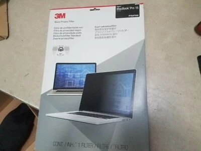 NEW 3M Black Privacy Filter for 15" Apple MacBook Pro (2016+ Model) - Genuine 3M - Image 1 of 4
