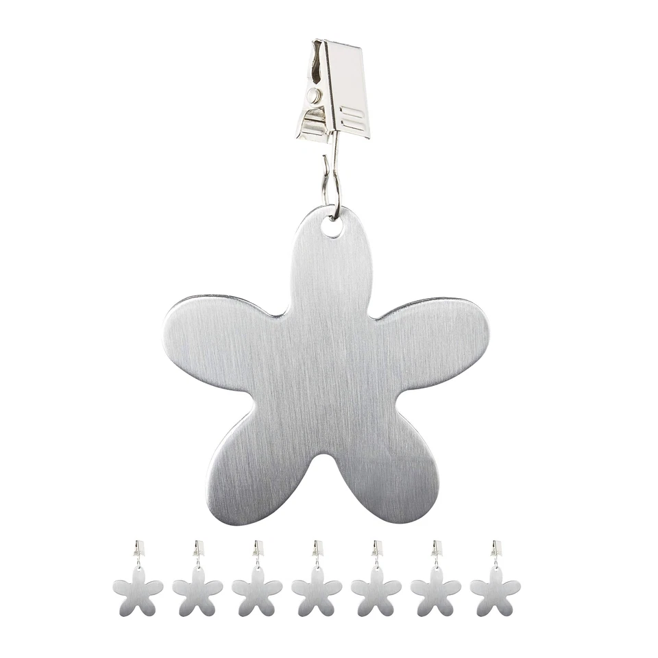 Jeu de 8 Poids pour nappes Pompons Tables intérieur extérieur Acier Inoxydabl... - Image 1 of 4