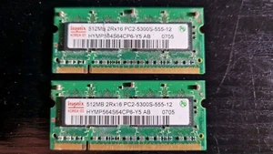 Hynix DDR2 5300 2Rx16 SODIMM 2x 512MB - Afbeelding 1 van 2