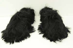 Authentic Celine Fur Strory Alpaca Ladies Black Shoes Loafer Mule Footwear - Picture 1 of 16