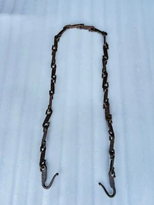 Antike Eisen handgeschmiedete Schaukelkette alt massiv Eisen Übertopf Hängekette - Bild 1 von 5