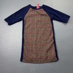 Crewcuts Dress Girls 5 Houndstooth Wool Blend Shift Half Sleeve Back Zip Preppy - Picture 1 of 9