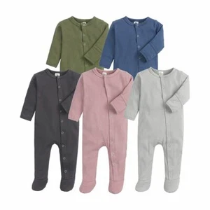 Newborn Babies Baby Boy Girls One Piece Outfit Jumpsuit Romper Sleepsuit Clothes - Picture 1 of 22