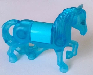 Lego Disney Caballo Trans Azul Claro Largo Deslumbrante Cola LADRILLOS ¡RAROS! - Imagen 1 de 3
