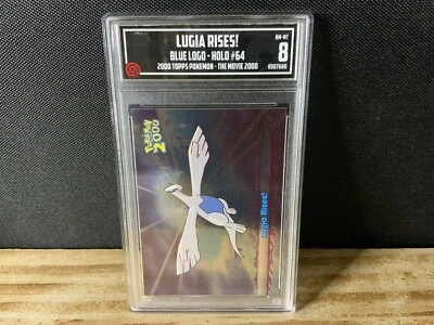 TCCG 8  PSA 8 eq NM-Mint Lugia Rises Blue Logo Holo Topps Pokémon The Movie 2000 - Image 1 of 3