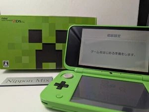 Nintendo 2DS XL LL Minecraft Creeper Edition Console Japan ver USED - Picture 1 of 15