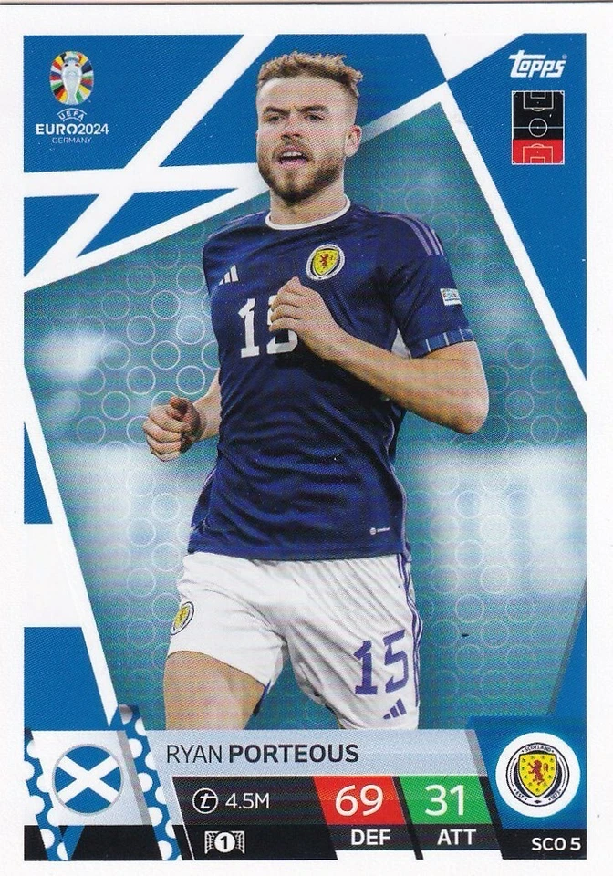 Topps Match Attax 24 Base Carte Ecosse Sco 5 Ryan Porteous - Photo 1/1
