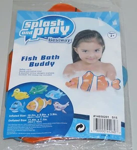 Splash and Play Bagno Gonfiabile Buddy Vasca da Bagno Acqua Giocattolo Età 1+ Pesce Arancio NUOVO - Foto 1 di 1