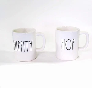 Rae Dunn Artisan Collection by Magenta Hippity Hop Easter 16oz Mug Set New Cups - Picture 1 of 2