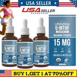 L-metil folato 15 mg más cofactor de metil B12 - orgánico, sabor a bayas nuevo EE. UU. - Imagen 1 de 15