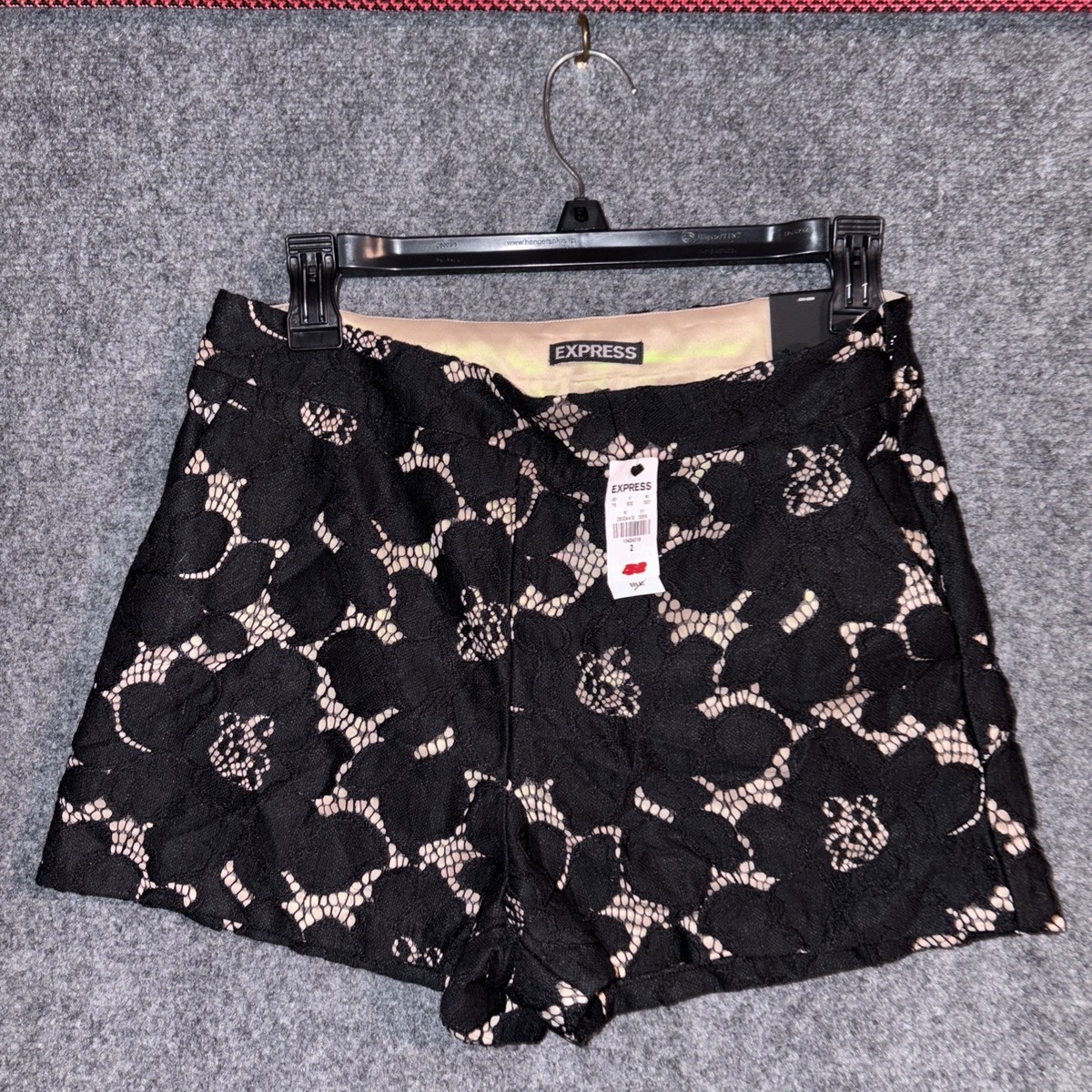 Express Lace Black Shorts for Women for sale | eBay