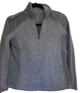GH Bass Damen Pullover Jacke, grau, Größe S, Seitentaschen, Reißverschluss am Ausschnitt - Bild 1 von 15