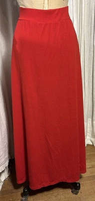 Faded Glory Womens Red Jersey Midi Skirt Sz 2X Pre-owned  - Изображение 1 из 4