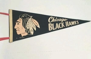 Vintage 1970 Chicago Blackhawks NHL Hockey Wimpel volle Größe Bobby Hull Esposito - Bild 1 von 4