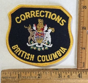 Vintage Obsolete BC Corrections Police Officer Patch British Columbia Canada 3” - Picture 1 of 2