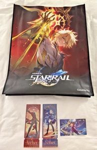 Anime Expo AX 2025 Honkai Star Rail HSR Fate Stay Night Holo Promo Cards Tote - Picture 1 of 2