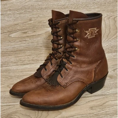 De colección Abilene South Western Packer Botas Kiltie Cuero Botines Zapatos Talla 10M Foto 1 de 4