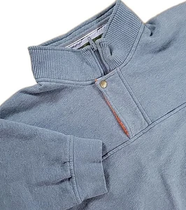 Orvis Men's Signature Quarter 1/4 Zip Snap Sweatshirt BLUE Pullover 2XL EUC - Picture 1 of 9