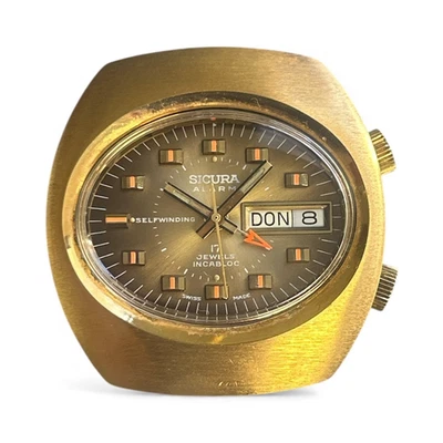 Vintage Sicura Alarm Incabloc Cal. 5008 Day/Date 17J Self-Winding Watch LW-288 - Image 1 of 4